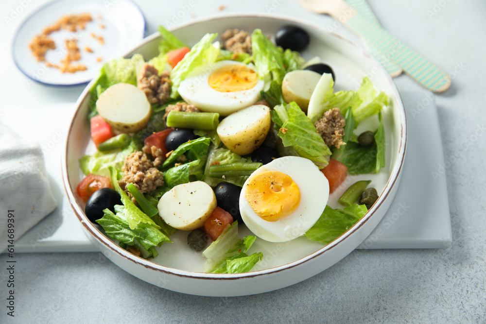 Traditional homemade Niçoise salad Traditional homemade Niçoise salad