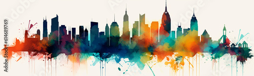 generative ai illustration of the skyline of new york