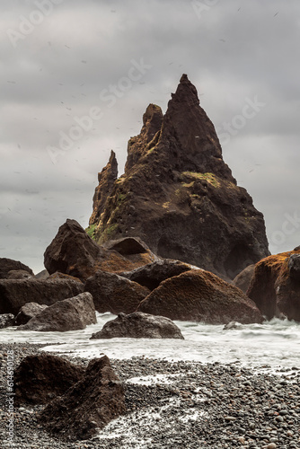 Stacks of Vik y Mirdal, Iceland, europe