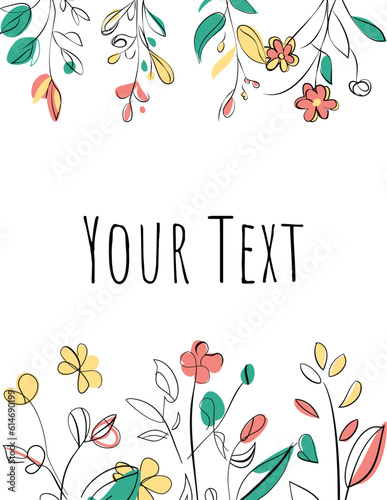 Minimalist Floral Vector Art Illustrations for Occasions template vintage fashion hand drawn decor