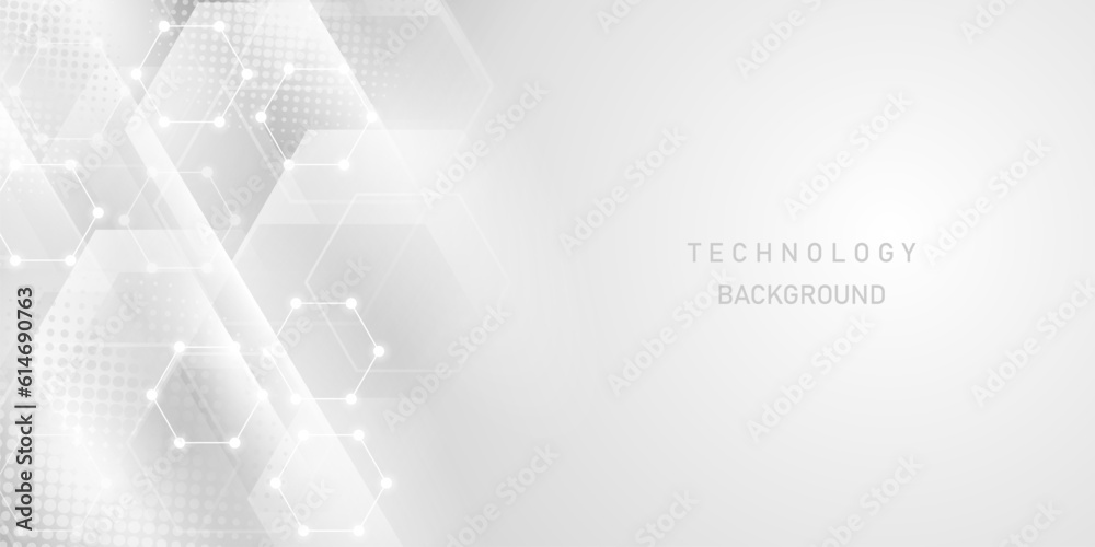 Fototapeta premium white abstract technology background modern design vector illustration