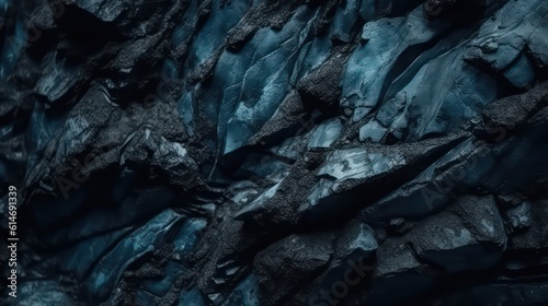 Dark blue grunge background. Deep blue stone wallpaper background. Generative AI.