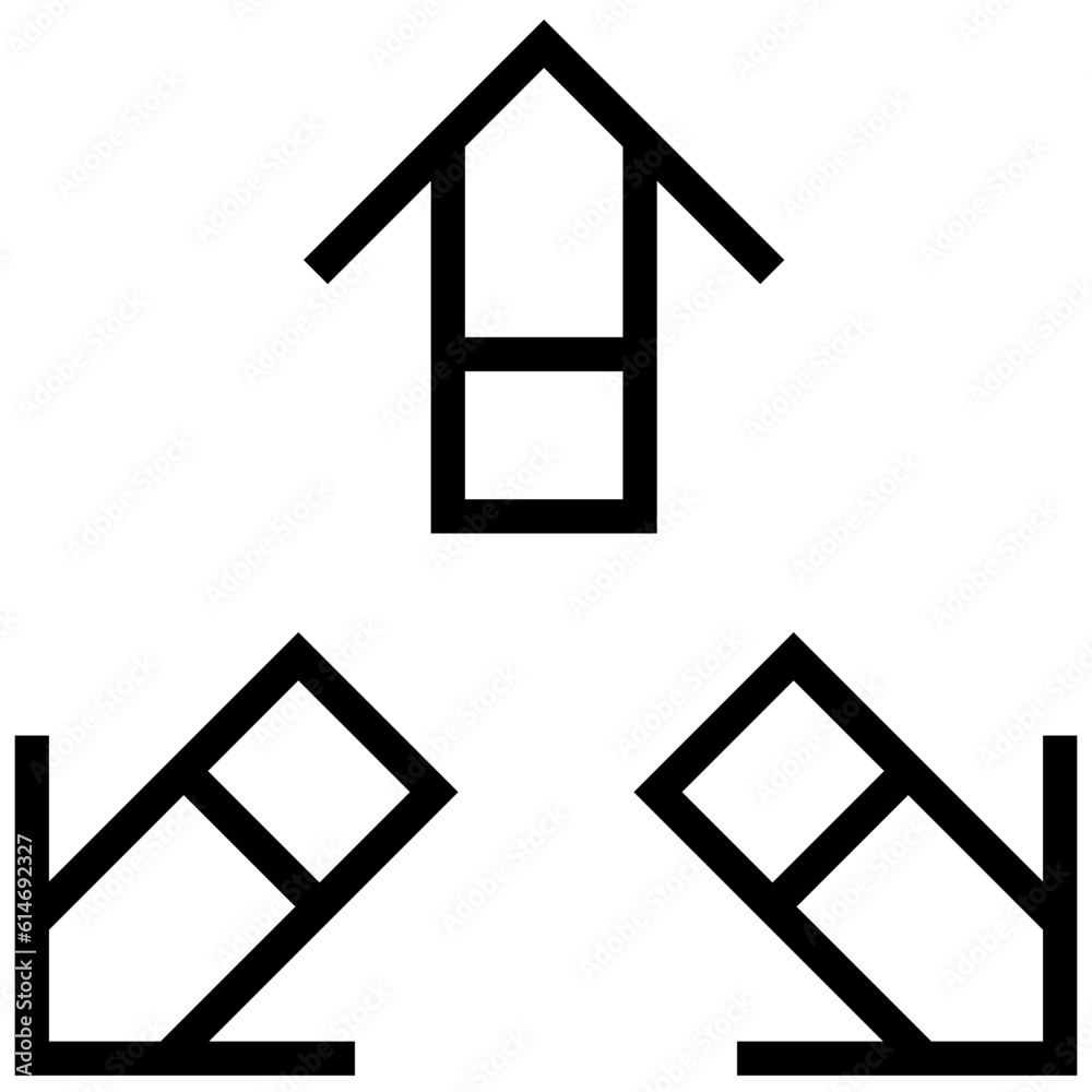arrows icon. A single symbol with an outline style
