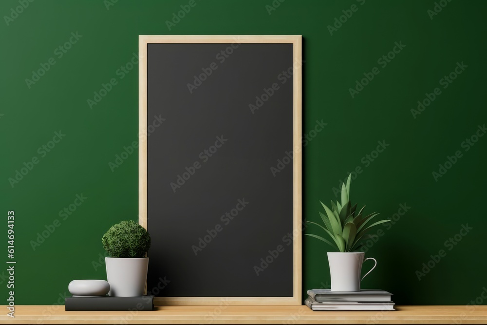 Digital printing green mockup. Generate Ai Digital printing green mockup. Generate Ai