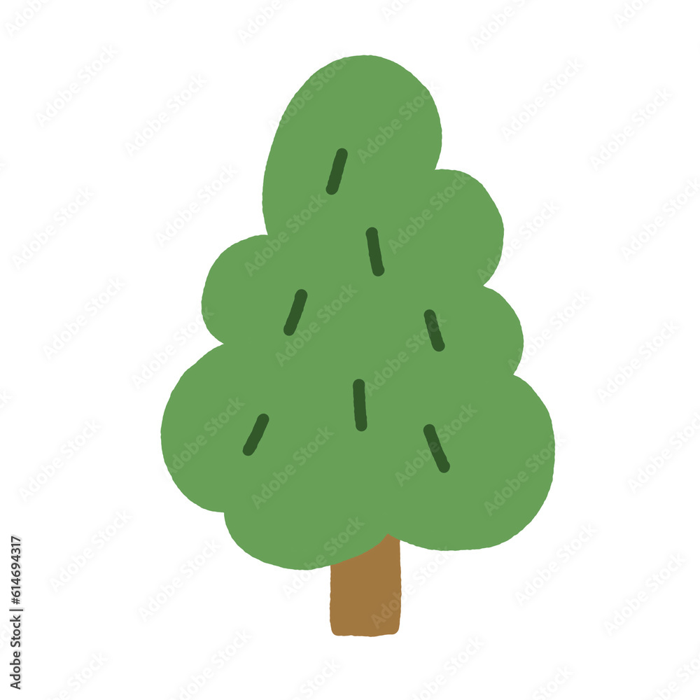 Cute green tree korean sticker png Cute green tree korean sticker png