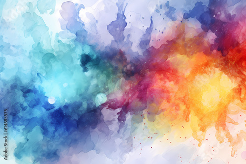 Abstract watercolor background with a watercolor splash. Generative AI