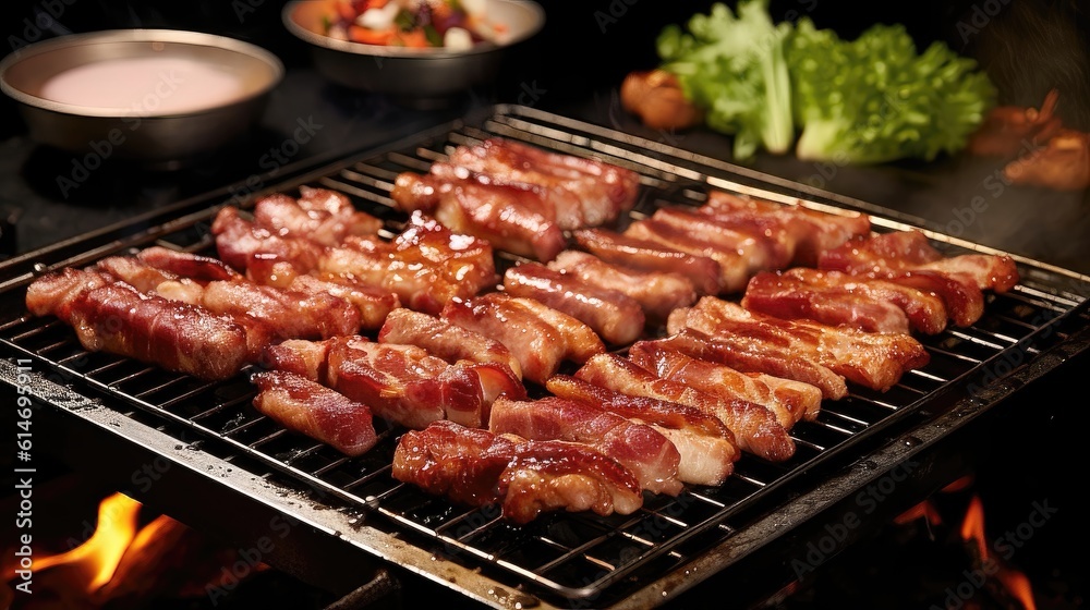 Sizzling Delight: A Flavorful Journey of Korean Barbecue Grilling. Generative AI 6
