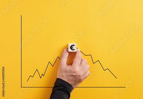 Foto Predicting the market fluctuation in euro currency