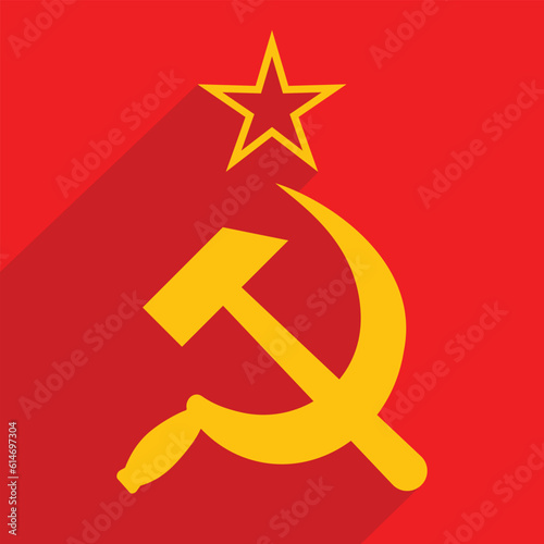 hammer and sickle, soviet union, vector illustration 