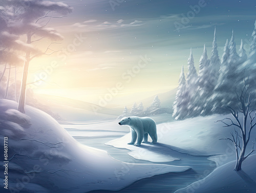 Arctic Bliss: A Polar Bears Journey Through the Winter Wonderland