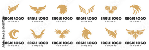 Eagle logo collection. Set of eagle icons. Vector eagle logotype