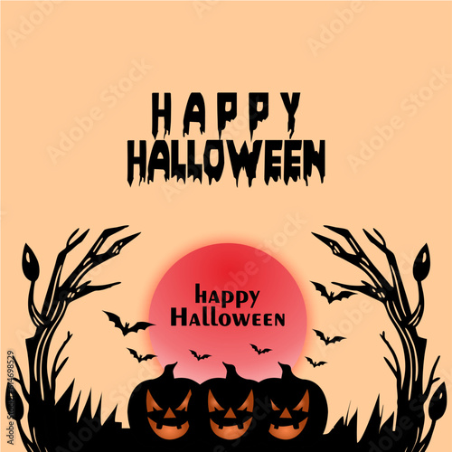 Gradient halloween photocall template