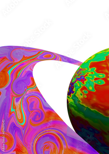 Wallpaper Mural PNG image , space planet 60/70's vibe colorful vertical template Torontodigital.ca