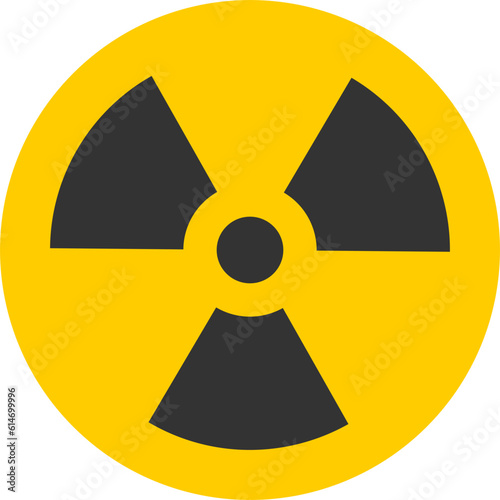 Radiation icon vector. Warning radioactive sign danger symbol.