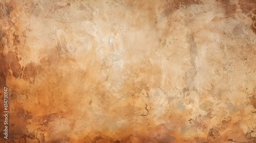 Brown background with grunge texture  watercolor painted mottled brown background with vintage marbled textured design on cloudy sepia brown banner  distressed old antique parchment pa. Generative AI.
