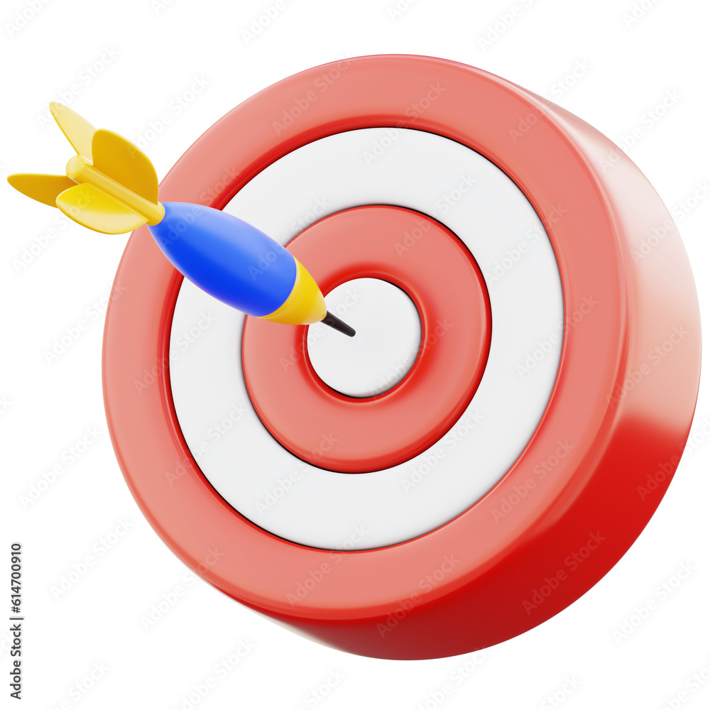 3d rendering target achievement icon arrow target business symbol dartboard concept design illustration 3d rendering target achievement icon arrow target business symbol dartboard concept design illustration