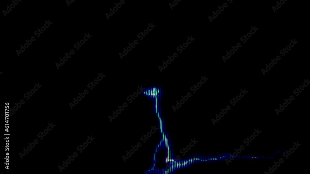 Lightning overlay. Thunders starting from screen center and going in different direction, having blue color with VHS textures structure. Flickering light on black backdrop. VHS art concept. Lightning overlay. Thunders starting from screen center and going in different direction, having blue color with VHS textures structure. Flickering light on black backdrop. VHS art concept.