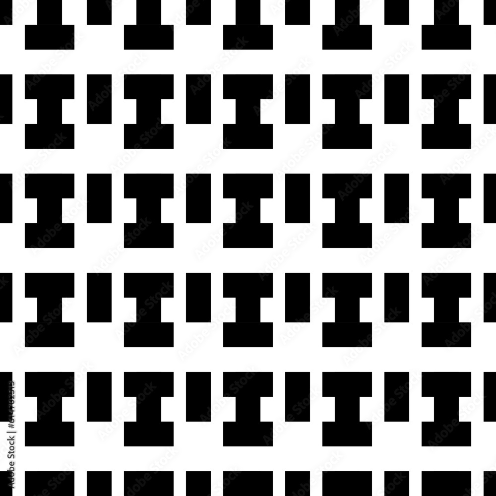 Seamless surface pattern design with figures. Rectangle shapes illustration. Repeated geometric blocks background. Mosaic motif. Ethnic ornament image. Tiles wallpaper. Digital paper. Vector art. Seamless surface pattern design with figures. Rectangle shapes illustration. Repeated geometric blocks background. Mosaic motif. Ethnic ornament image. Tiles wallpaper. Digital paper. Vector art.