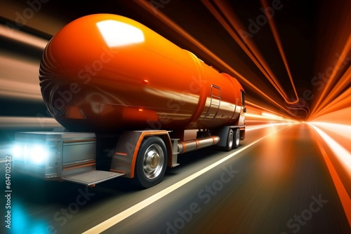 Abstract Tanker Truck Concept - Dynamic Motion and Futuristic Design  Generative Ai