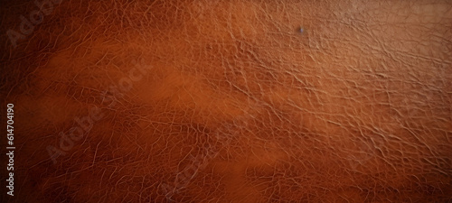 large brown background with leather texture. Generative AI.