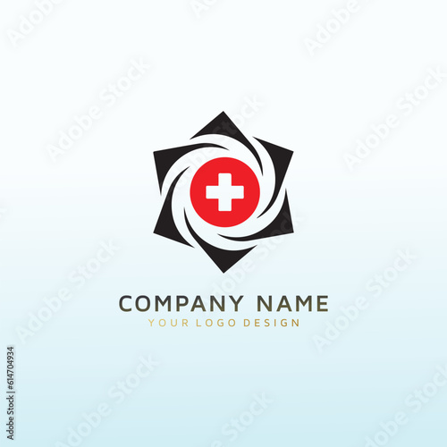 medical sign vector logo design
