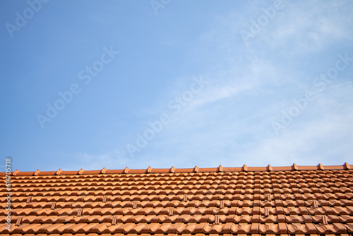 Red roof top and blue sky © Luka Šper