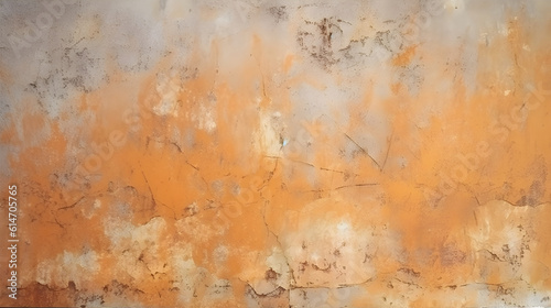 Texture of a orange brown concrete as a background, brown grungy wall - Great textures for background. Generative AI.
