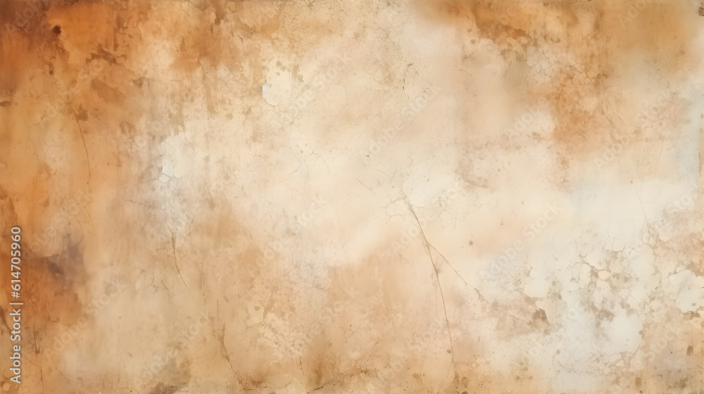 Watercolor old brown background texture. Generative AI.