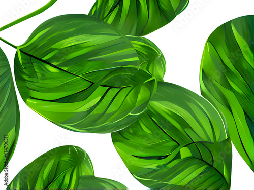 green leaves pattern