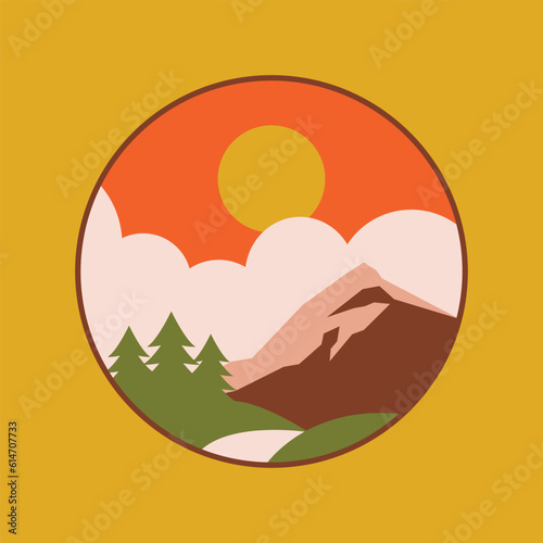 Outdoor Hill And Mountain Badges Logo (ID: 614707733)