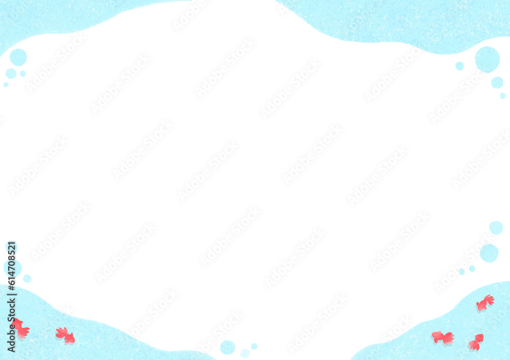 金魚のかわいいフレーム