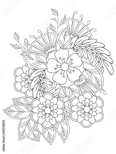 Flower mandala illustration. Oriental pattern  vintage decorative elements. Mandala Coloring Pages. Mandala Coloring Book. Seamless vector