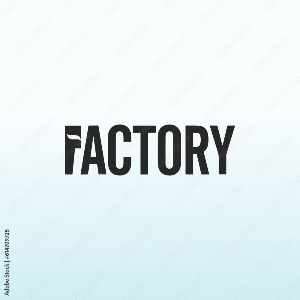 Word factory vector logo design