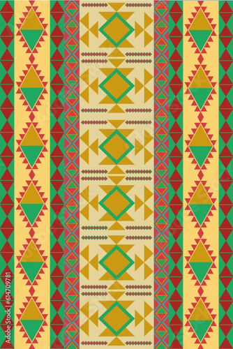 Native tribal fabric patterns for designing fabric patterns and background. Fabric pattern from geometric component pattern. Colorful geometric patterns for backgrounds and wallpapers.