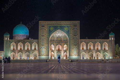 Registan, an old public square in the heart of the ancient city of Samarkand, Uzbekistan. photo