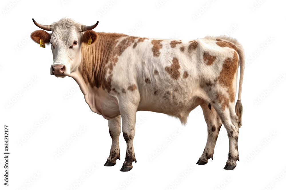 close up cattle isolated on transparent background generative AI. close up cattle isolated on transparent background generative AI.