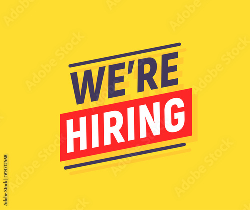 We are hiring vacancy employee poster. Vacancy wanted yellow background banner design.