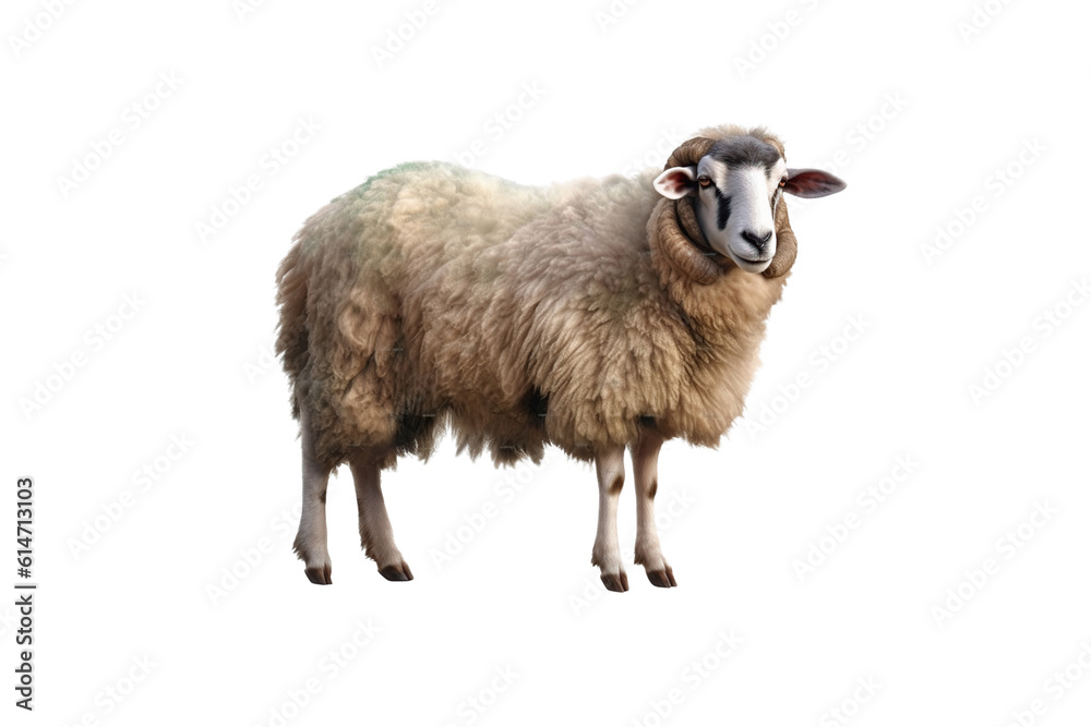 Fototapeta premium sheep isolated on white generative AI.
