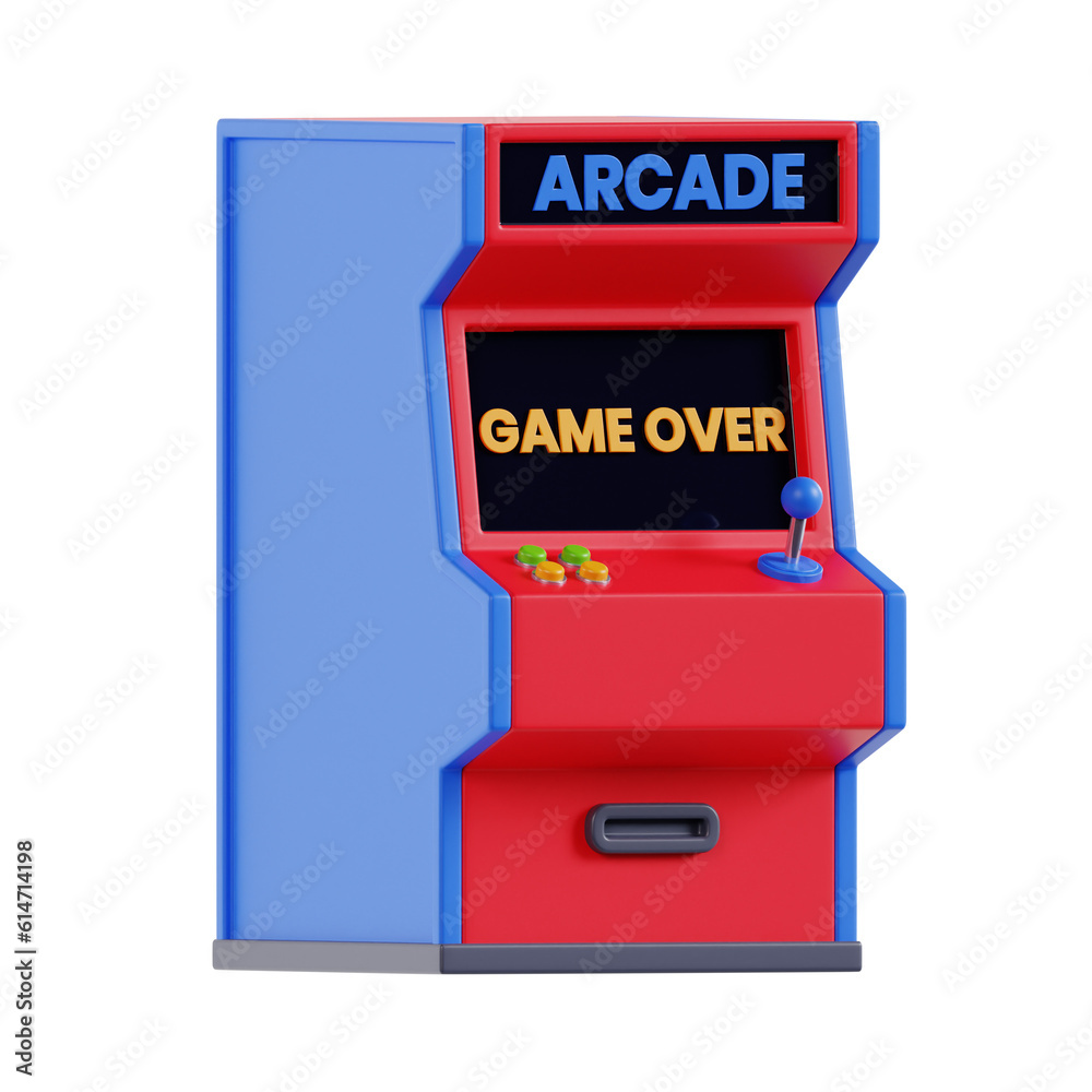 3d Arcade Machine. icon isolated on white background. 3d rendering illustration 3d Arcade Machine. icon isolated on white background. 3d rendering illustration
