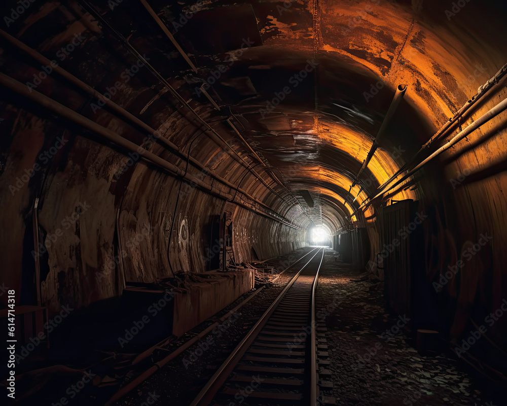 Obraz premium Abandoned Rustic Underground Venue