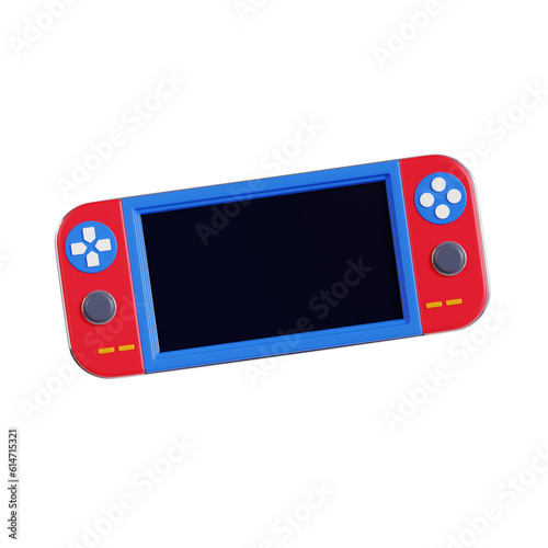 3d Gameboy. icon isolated on white background. 3d rendering illustration