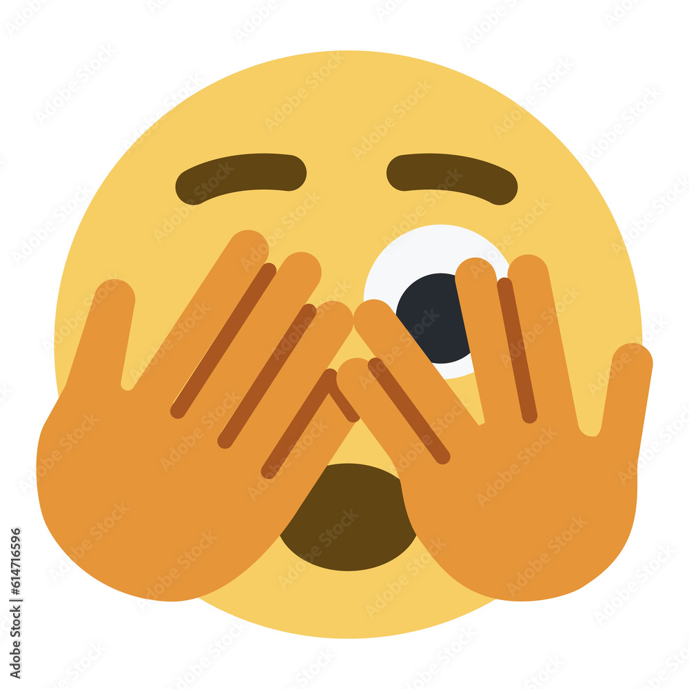 Top quality emoticon. Closing eyes. flat emoji closing eyes with hand. Yellow face emoji. Popular element. Top quality emoticon. Closing eyes. flat emoji closing eyes with hand. Yellow face emoji. Popular element.