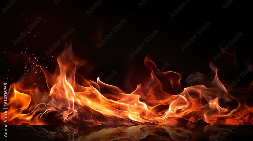 Fototapeta premium Beautiful stylish fire flames