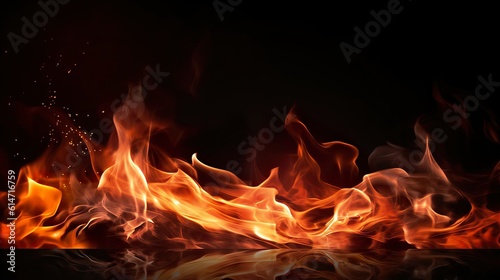 Beautiful stylish fire flames