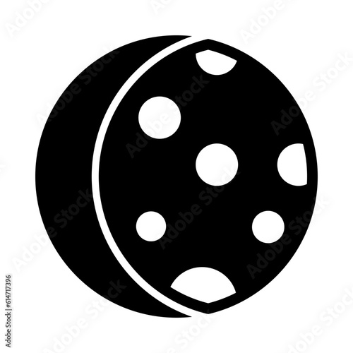 Lunar Eclipse Glyph Icon Design