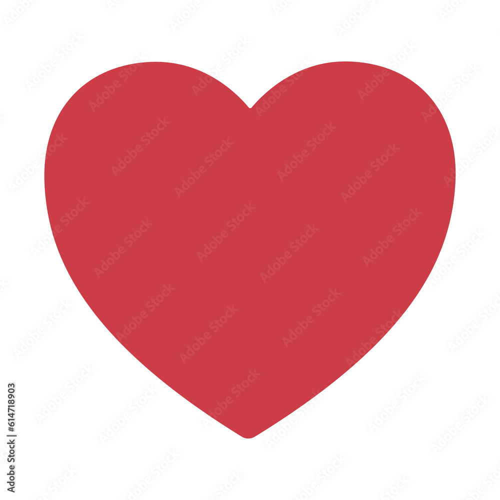 Red Heart emoji vector icon. A classic red love heart emoji, used for expressions of love and romance.