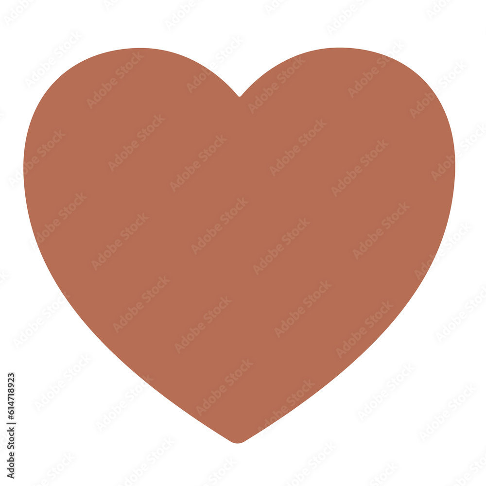 Brown Heart emoji vector icon. A classic Brown love heart emoji, used for expressions of love