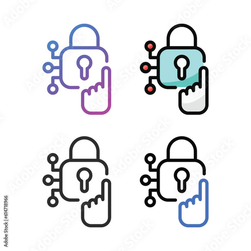 Access icon design in four variation color