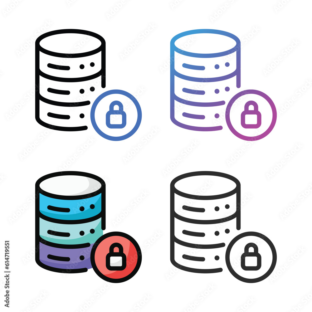 Security icon design in four variation color Security icon design in four variation color