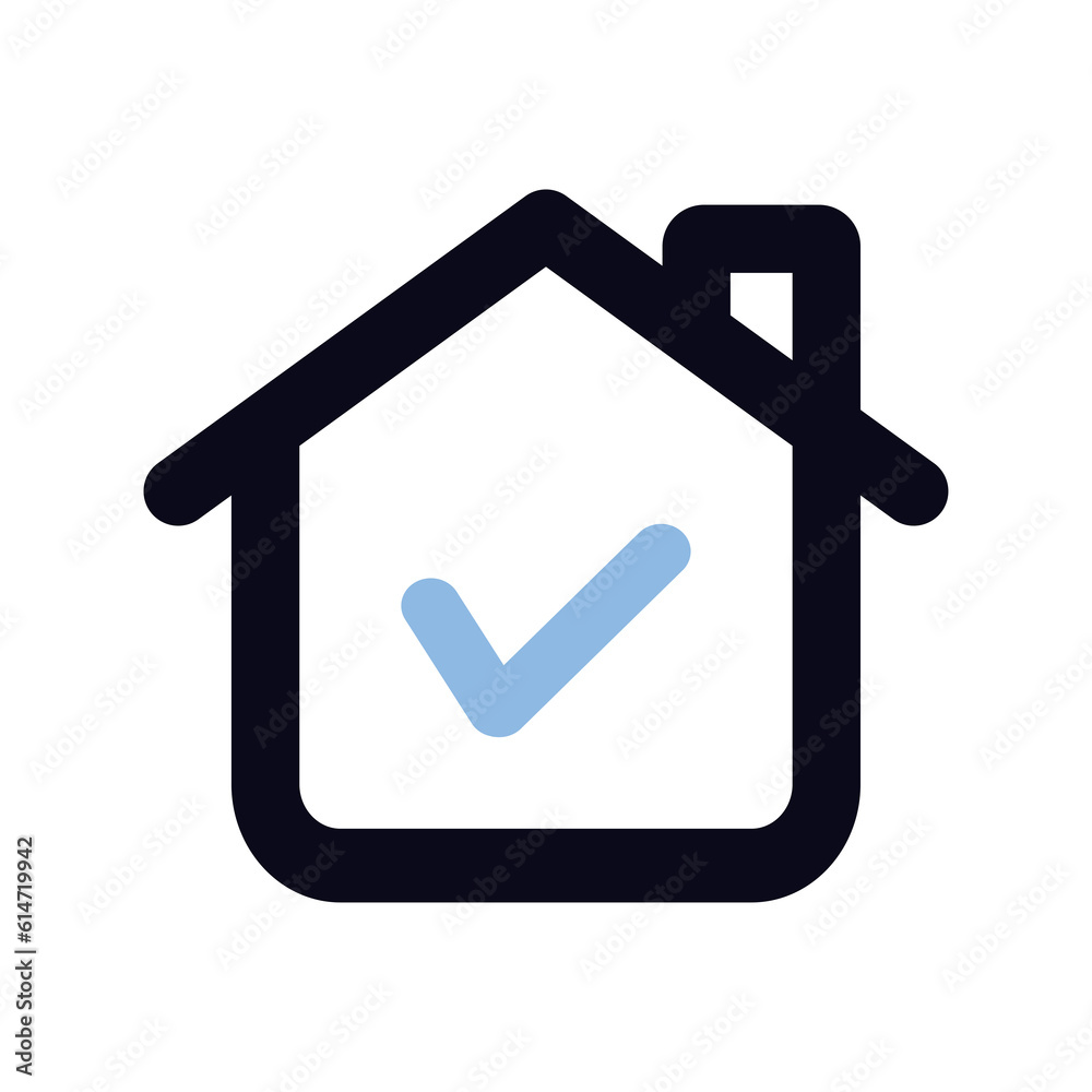Real estate approval icon home loan business concept Real estate approval icon home loan business concept
